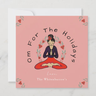 'Om For The Holidays' Yoga and Wreath Card