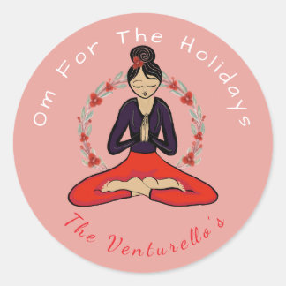 Om For The Holidays Yoga Sticker