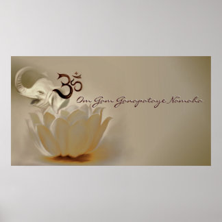 Om Gam Ganapataye Namaha -Mantra Poster