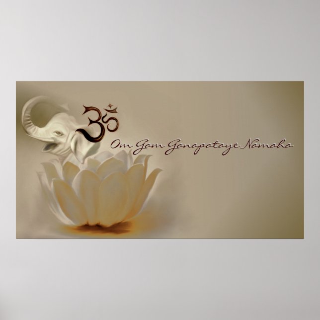 Om Gam Ganapataye Namaha -Mantra Poster (Front)