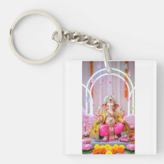 ✨ Om Ganesh – Divine Symbol of Wisdom & Prosperity Key Ring