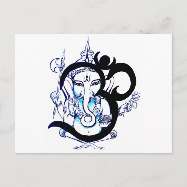 OM  -  Ganesha Postcard (Front)