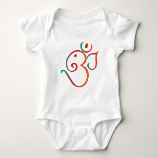 Om-ganpati-green-orange Baby Bodysuit