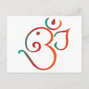 Om-ganpati-green-orange Postcard