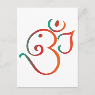 Om-ganpati-green-orange Postcard