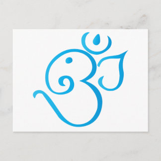 Om-ganpati-turqoise Postcard