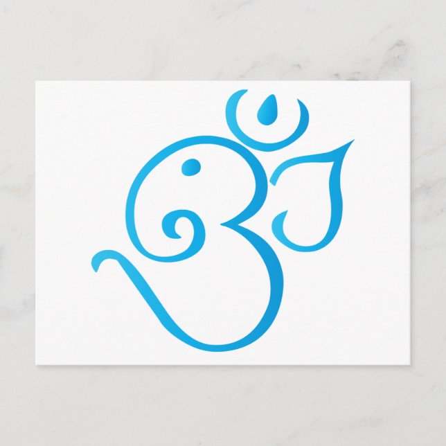 Om-ganpati-turqoise Postcard (Front)