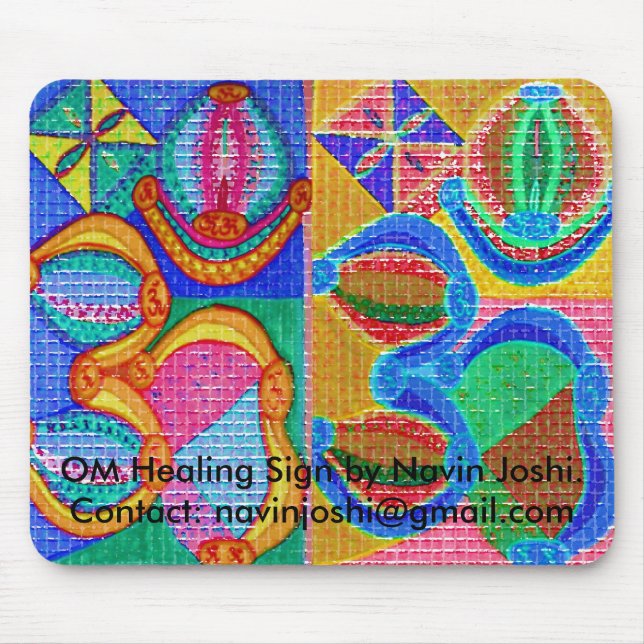 OM Healing Sign by Navin J... Mouse Pad (Front)