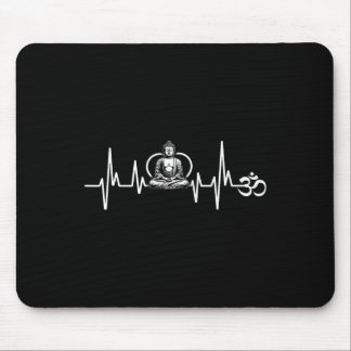 Om Heartbeat Funny Sacred Ohm Yoga Meditation Cool Mouse Pad