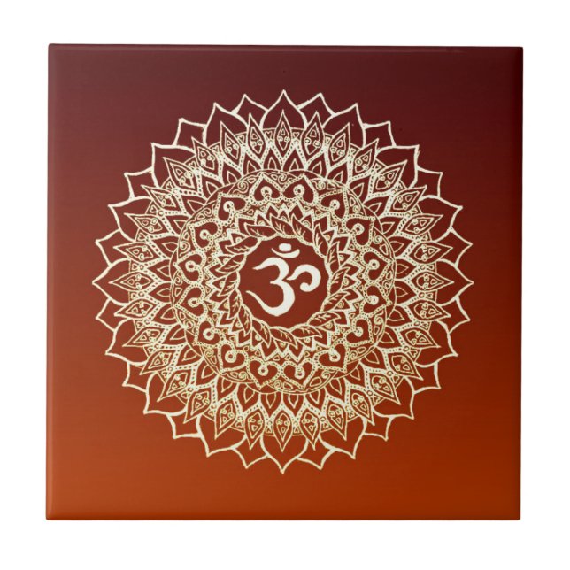 OM HINDU SYMBOL TILE (Front)