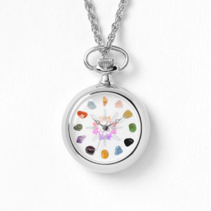 *~* Om Lotus Crystal Grid Chakra Stones Spiritual Watch