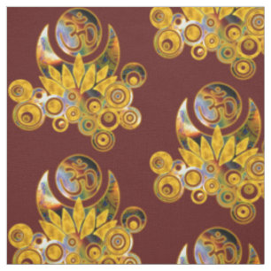 OM LOTUS ENERY free - batik + your backg. & idea Fabric