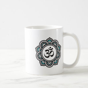 Om Lotus Flower Symbol Spiritual Yoga Buddhism Med Coffee Mug