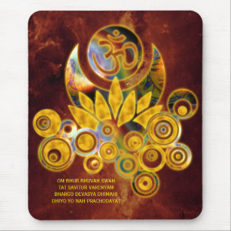 Om Lotus & GAYATRI MANTRA | universe of fire Mouse Pad