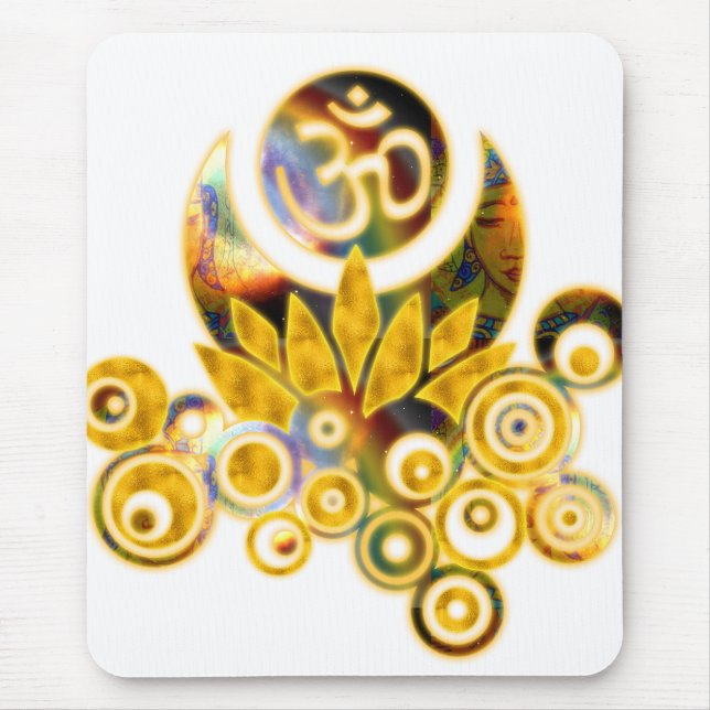Om Lotus Mouse Pad (Front)
