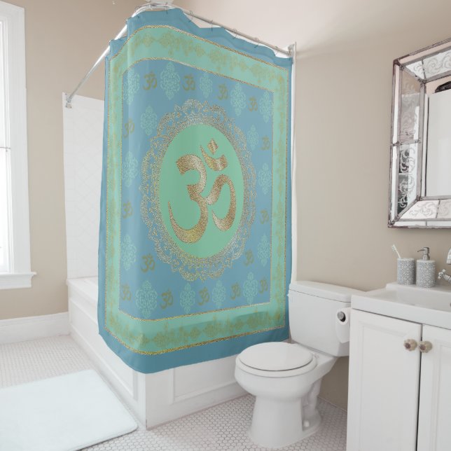 OM Mandala - Shower Curtain (In Situ)