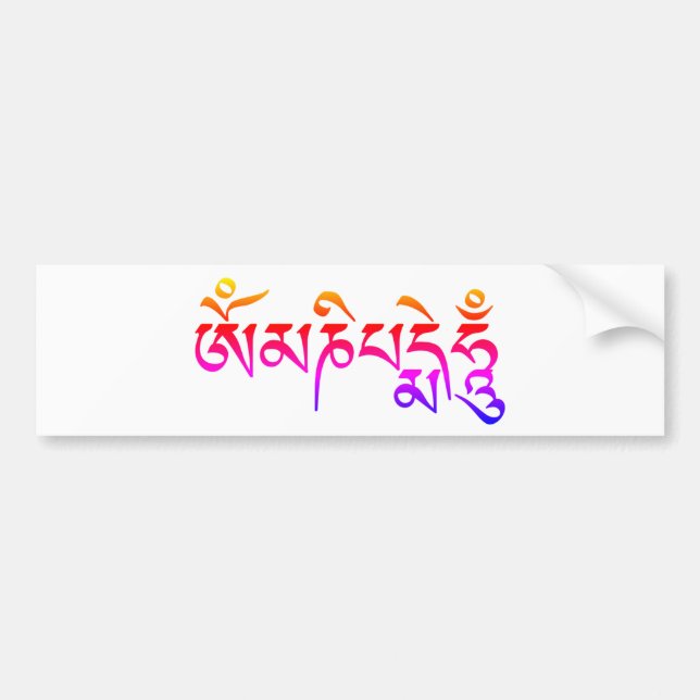Om Mani Padme Hum Bumper Sticker (Front)
