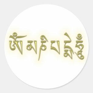 Om Mani Padme Hum Classic Round Sticker