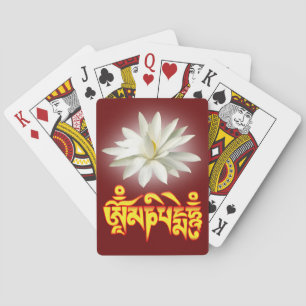 Om mani padme hum mantra playing cards
