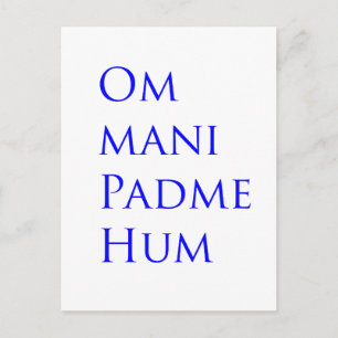 Om Mani Padme Hum Postcard