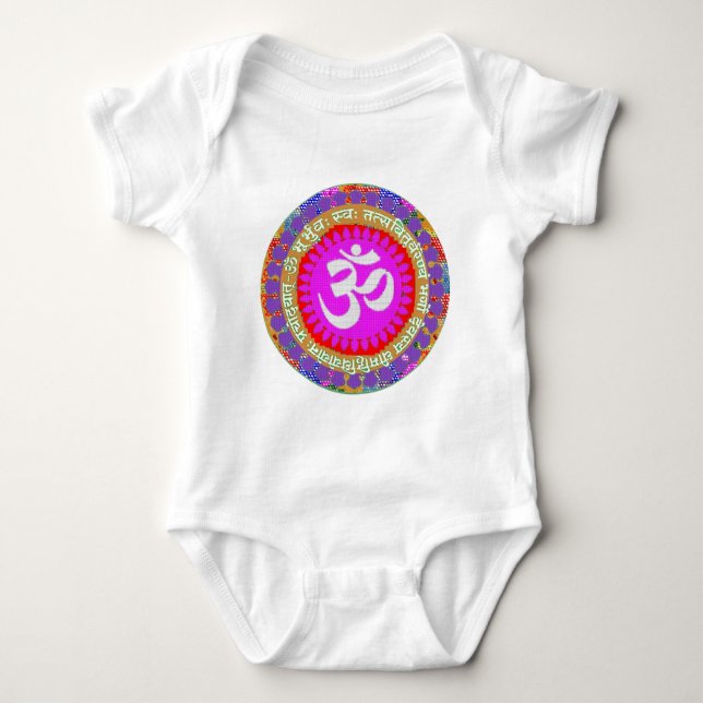 OM MANTRA BABY BODYSUIT (Front)