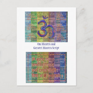 OM-Mantra Gayatri-Mantra Together Postcard
