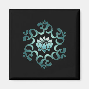 Om, Mantra, Symbol, Mandala, Lotus Flower, Buddhis Magnet