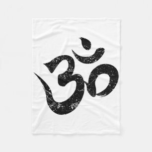 Om Meditation Shirt Spiritual Indian Yoga Symbol O Fleece Blanket