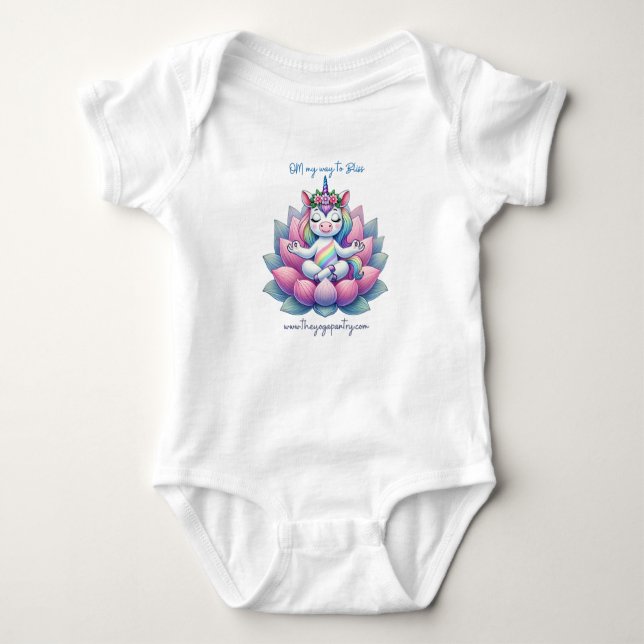 OM my way to bliss Baby Bodysuit (Front)