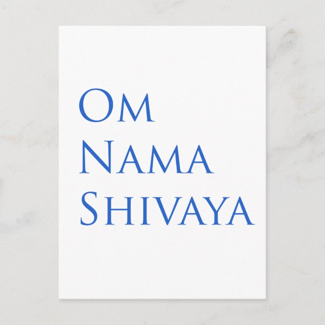 Om Nama Shivaya Postcard (Front)