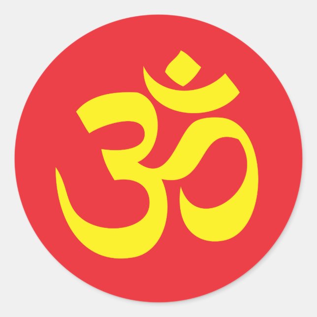 Om Namah Shivay Classic Round Sticker (Front)