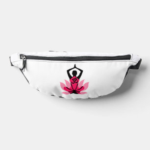 OM Namaste Spiritual Lotus Flower Yoga Bum Bags