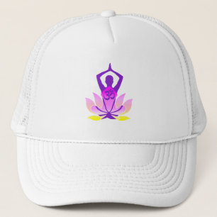 OM Namaste Spiritual Lotus Flower Yoga Trucker Hat