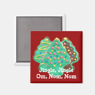 Om, Nom, Nom Christmas Cookie Magnet