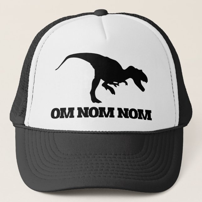 Om Nom Nom Dino Trucker Hat (Front)