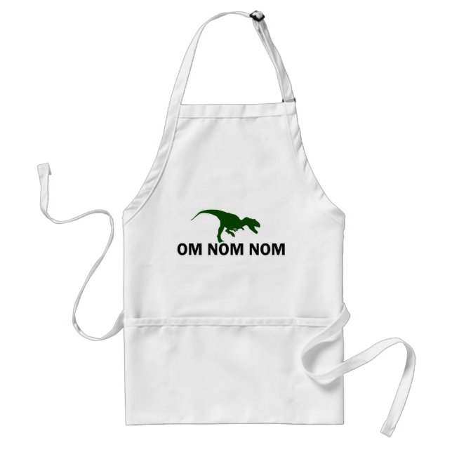 Om Nom Nom Dinosaur Rawr is Hungry Standard Apron (Front)