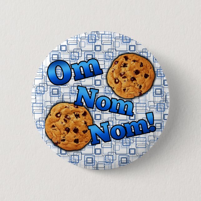 Om Nom Nom, Meme Love Cookies 6 Cm Round Badge (Front)