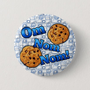 Om Nom Nom, Meme Love Cookies 6 Cm Round Badge