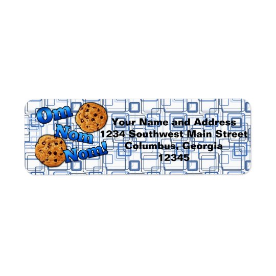 Om Nom Nom, Meme Love Cookies Return Address Label