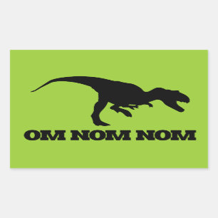 Om Nom Nom Rectangular Sticker