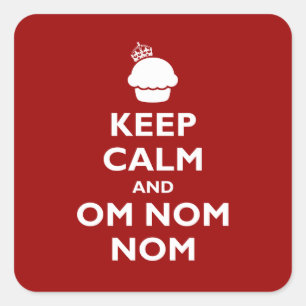 Om Nom Nom Square Sticker