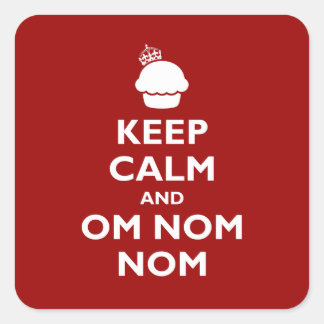 Om Nom Nom Square Sticker