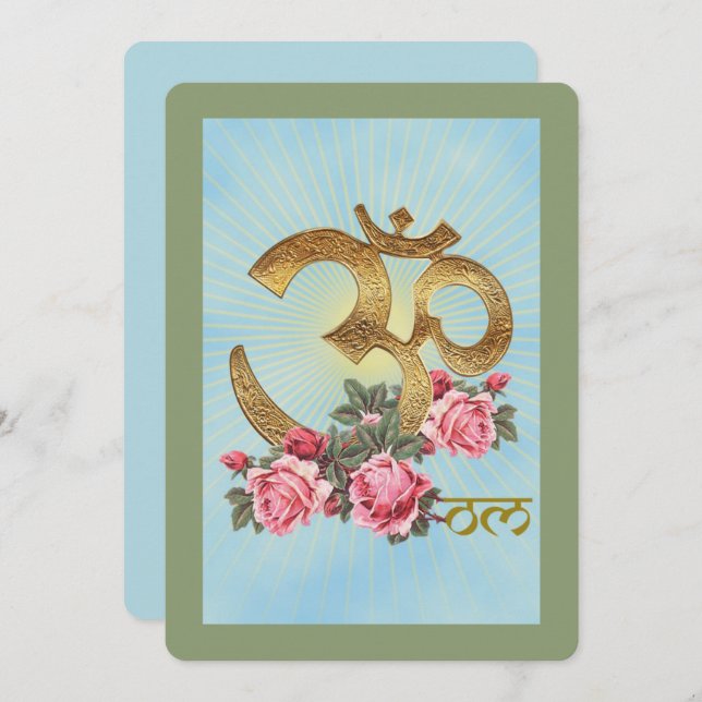 OM of India - Greeting Card (Front/Back)