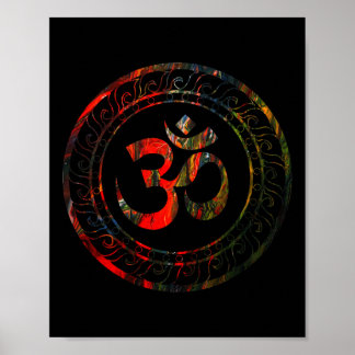 Om Ohm Aum Buddhism Symbol Yoga Sanskrit Poster