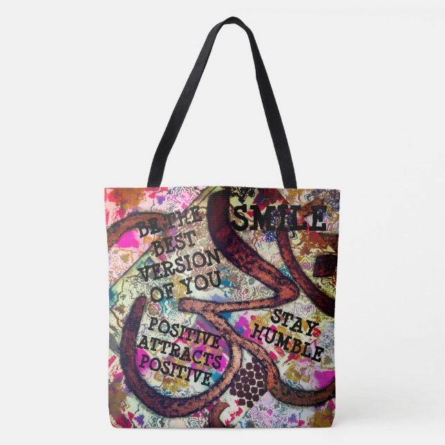 Om Ohm Aum Custom Designer Tote Bag (Front)