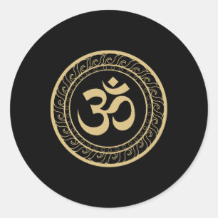Om Ohm Aum Symbol Spiritual Yoga Classic Round Sticker