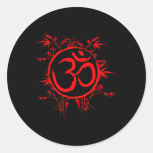 Om Ohm Aum Symbol Spiritual Yoga Gift _1  Classic Round Sticker