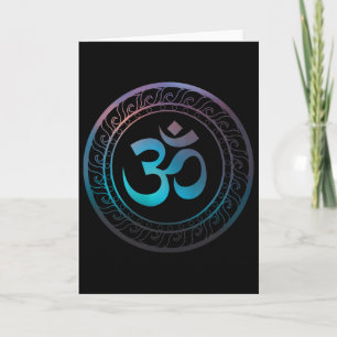 Om Ohm Aum Symbol Spiritual Yoga Gift _2 Card