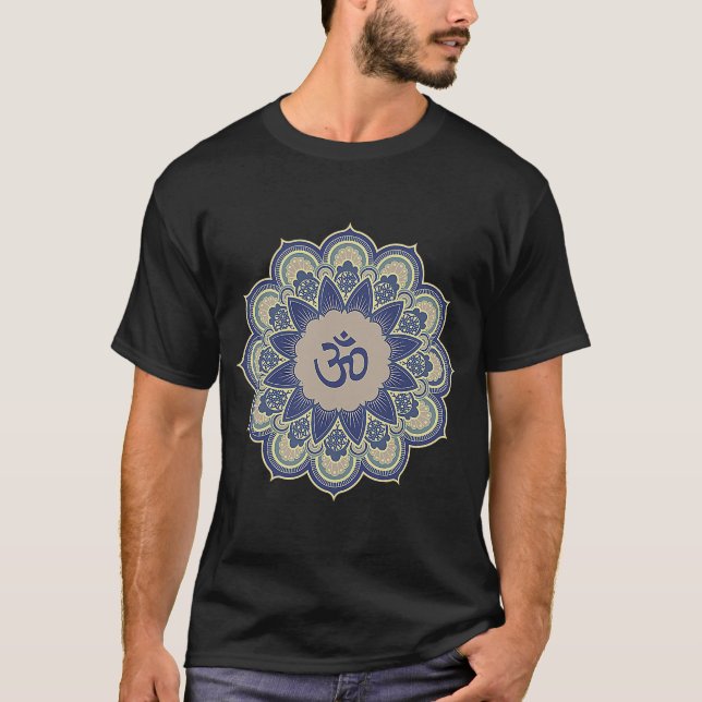 Om Ohm Aum Symbol Spiritual Yoga Yoga  1 T-Shirt (Front)