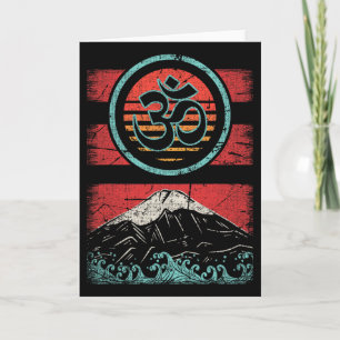 Om Ohm Symbol Retro Vintage 80s Style Meditation Y Card